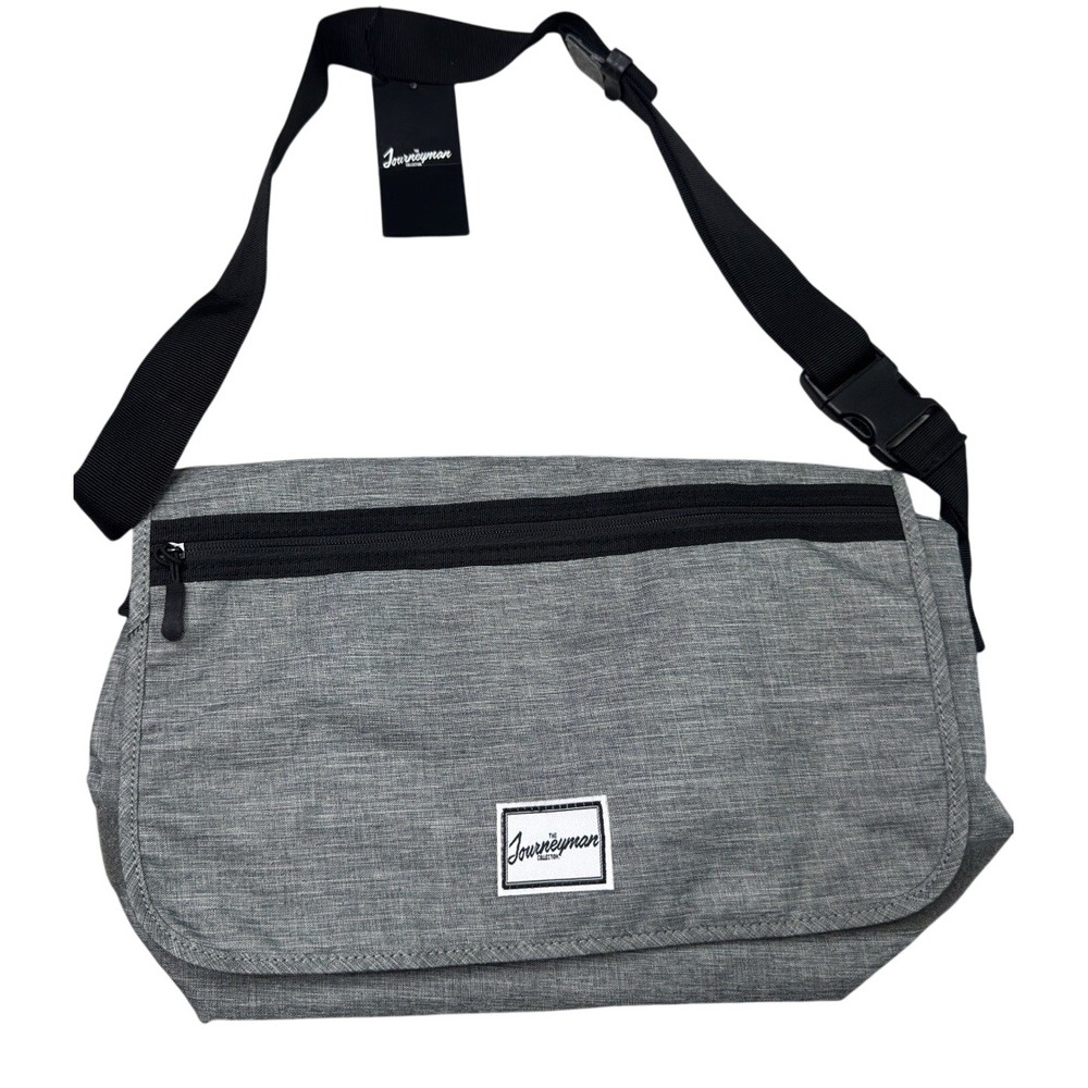 Journeyman Messenger Bag Men's Gray Cell Pocket Flap Closure Shoulder Strap NWT